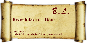 Brandstein Libor névjegykártya